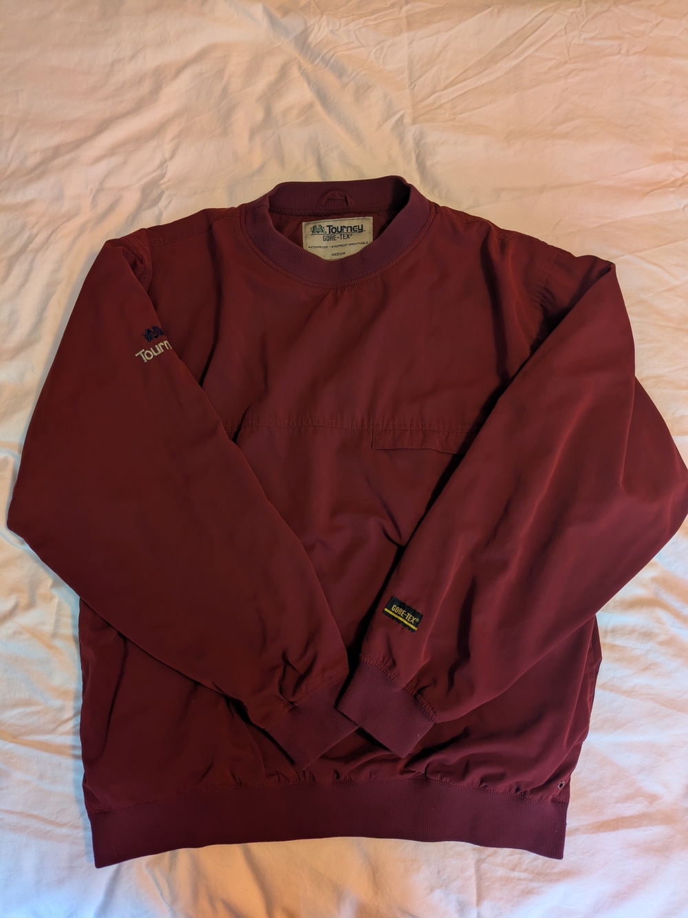 Vintage Men’s Tourney Gore-Tex Waterproof Windbreaker - Burgundy -  size M